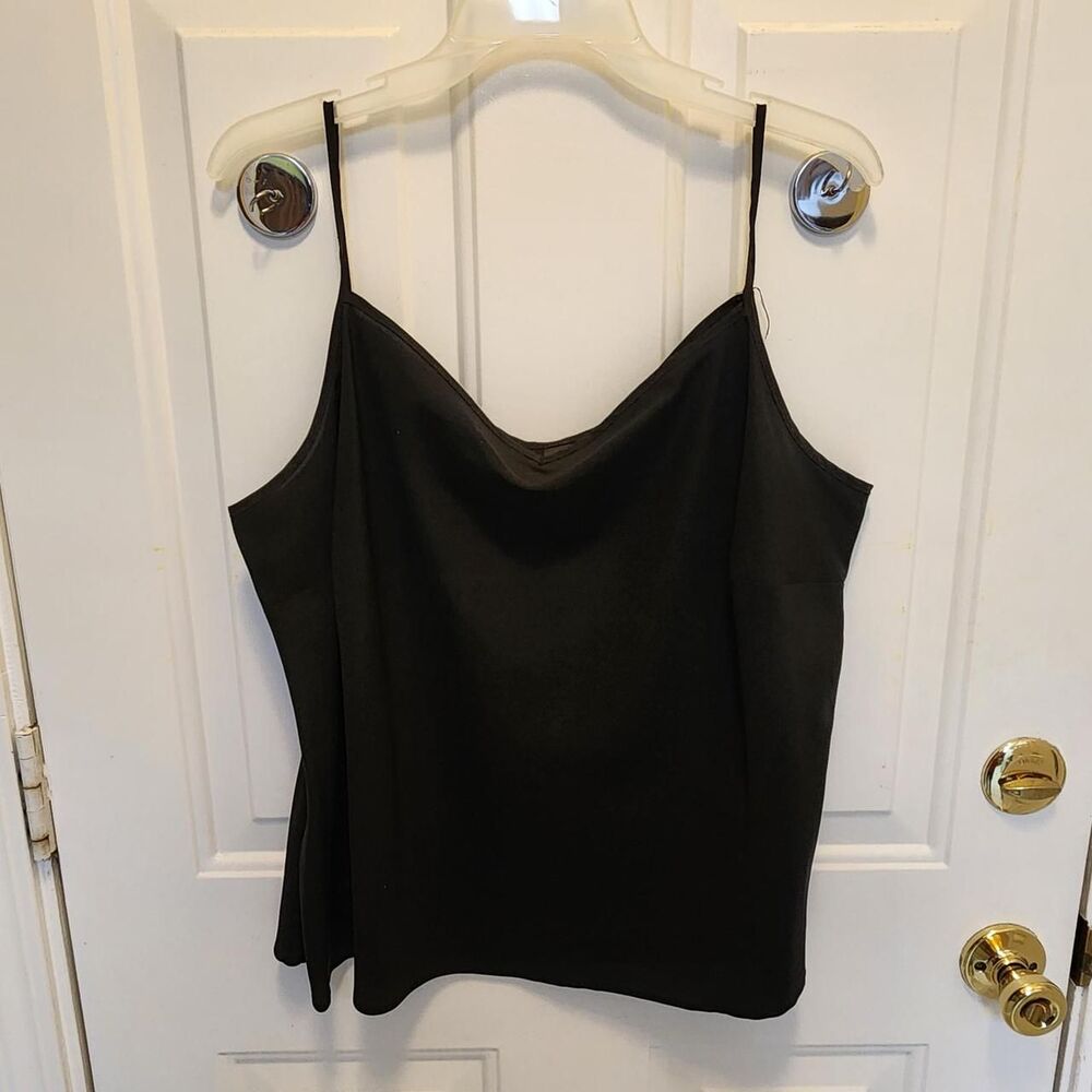Black slip tank top in a 2X whimsygoth goth minimalist